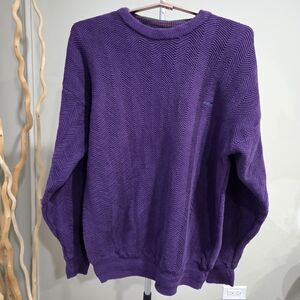 Vintage Alexander Julian Purple Men's Sweater Sz.L